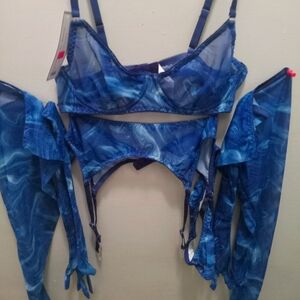 Blue Full set lingerie